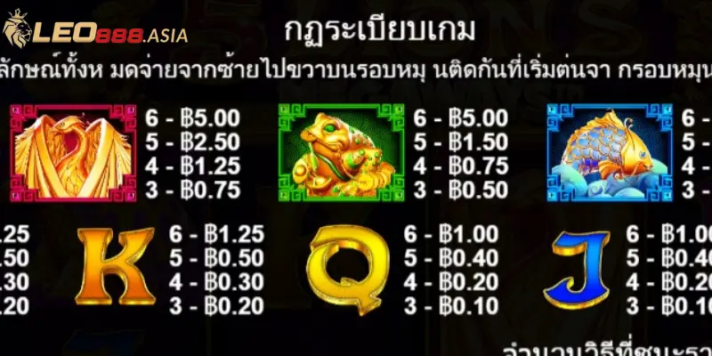 5 สิงโต เมก้าเวย์ LEO88